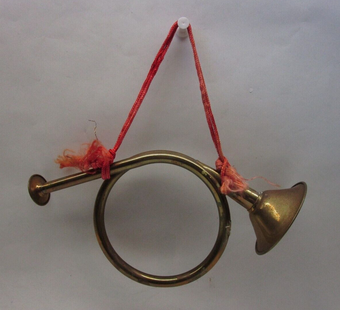 Vintage Brass French Horn Decoration 7"