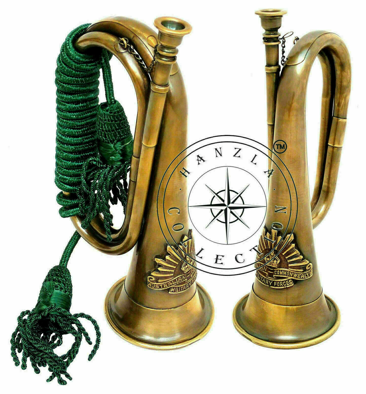 Nautical Brass 12" Antique Brass Bugle Australian Army Military Forces Horn ,,,