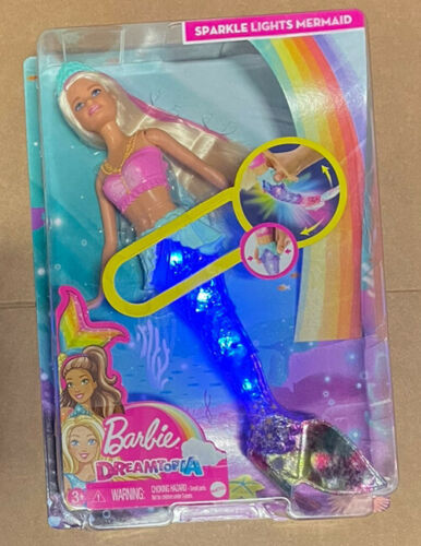 Barbie Dreamtopia Sparkle Lights Mermaid New Box Damaged
