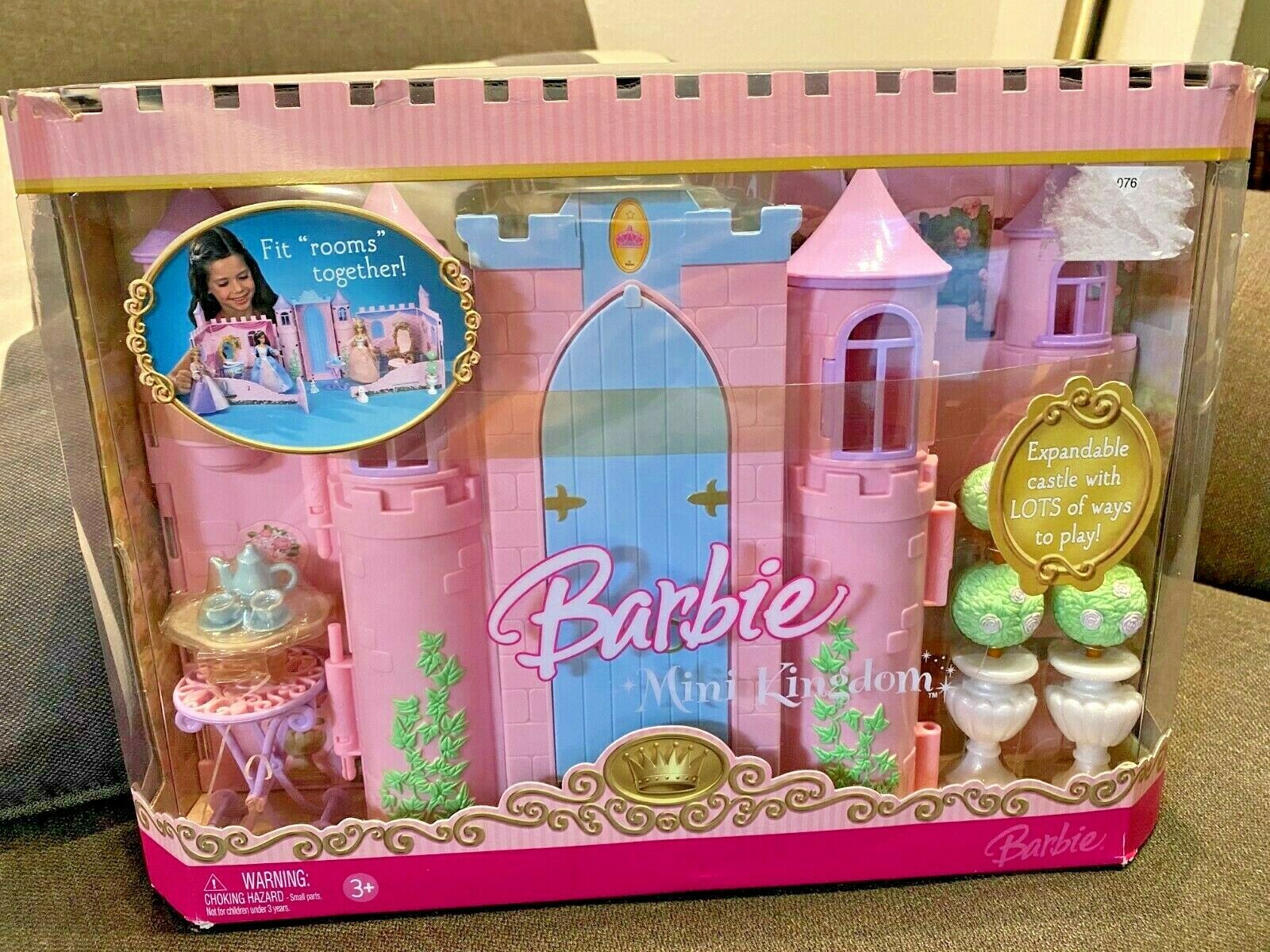 Barbie Mini Kingdom Castle House Playset Expandable Pink Blue Princess New Nrfb