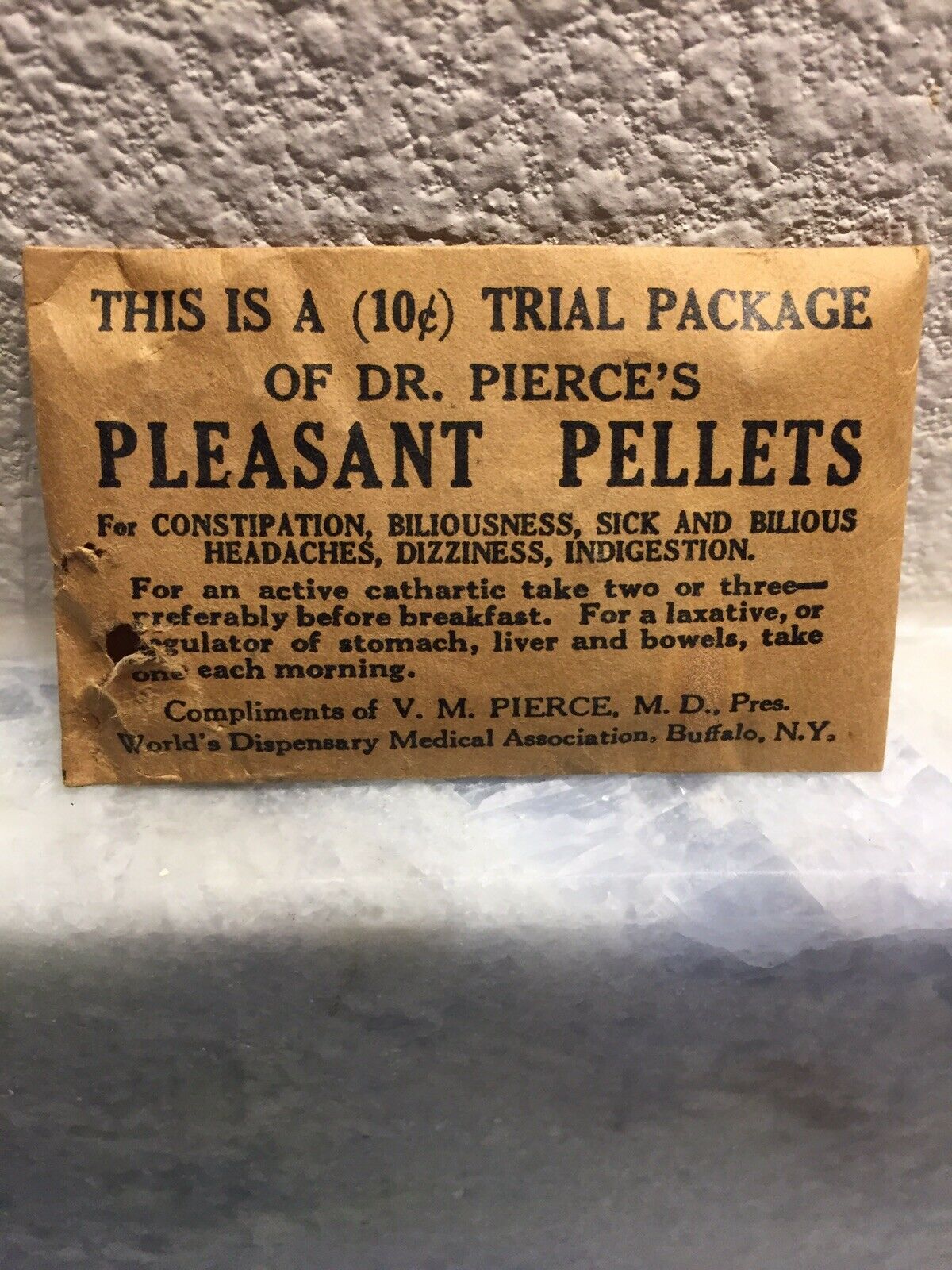 Antique Dr. Pierce’s Pleasant Pellets Trial Package