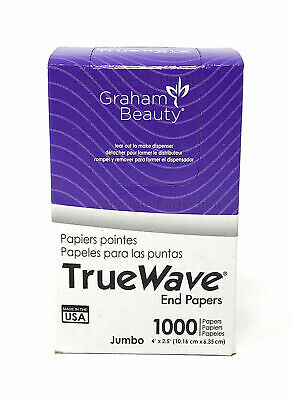 True Wave Jumbo End Papers 1000ct. 4"x 2.5" Graham Beauty