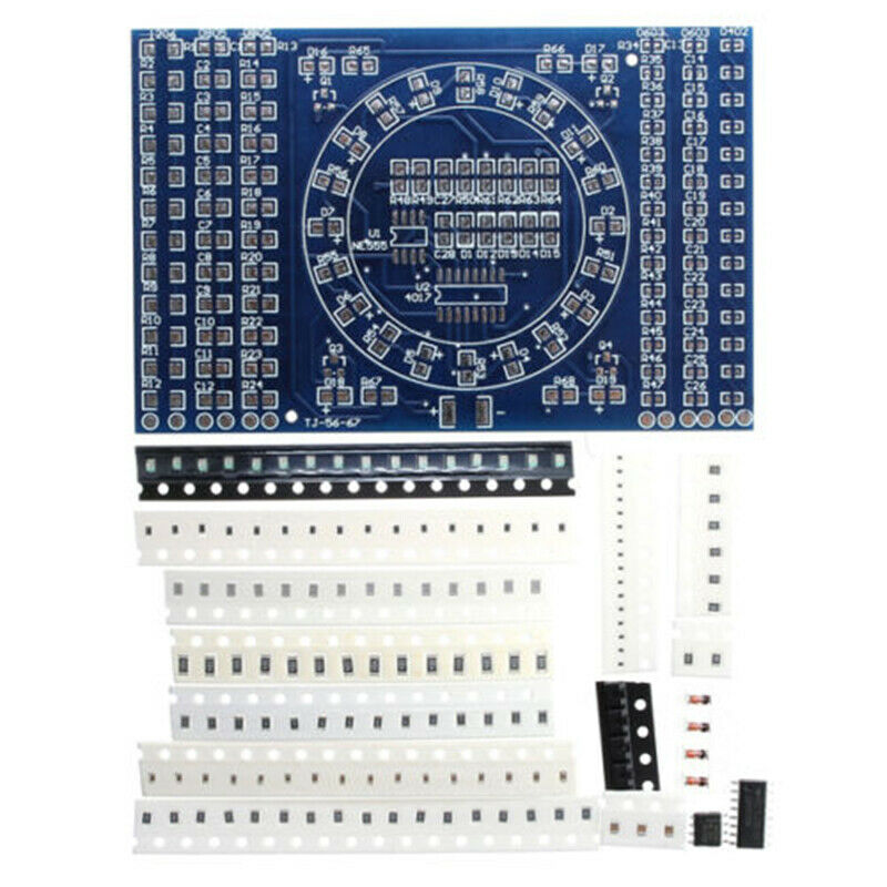 Smd Rotating Led Smd Components Soldering Practice Board Skill Training Kit Diy
