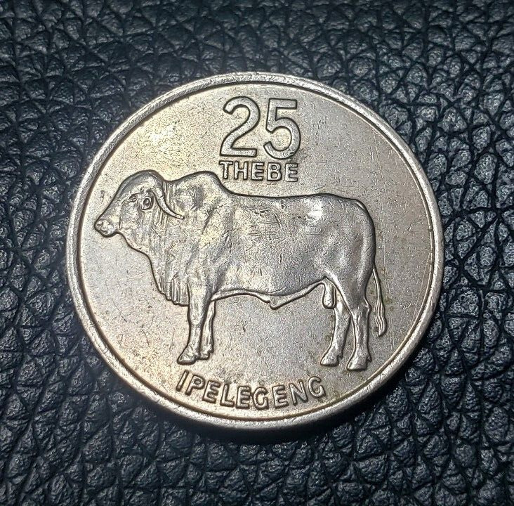 1976 Botswana 25 Thebe Coin