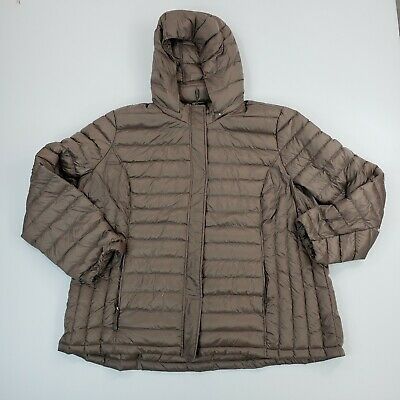 32 Degrees Heat Quilted Down Hooded Jacket Long Sleeve Womens Outdoor Ladies 3xl