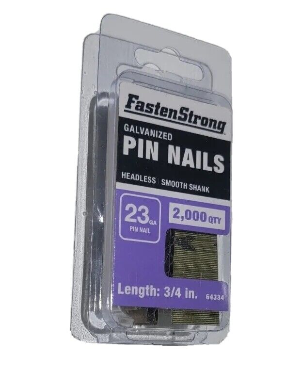 Fasten Strong Galvanized Pin Nails. Qty 2000 .