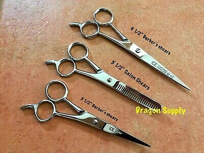 New 3pc Hair Cutting Scissors Precision Barber Shear Combo Set