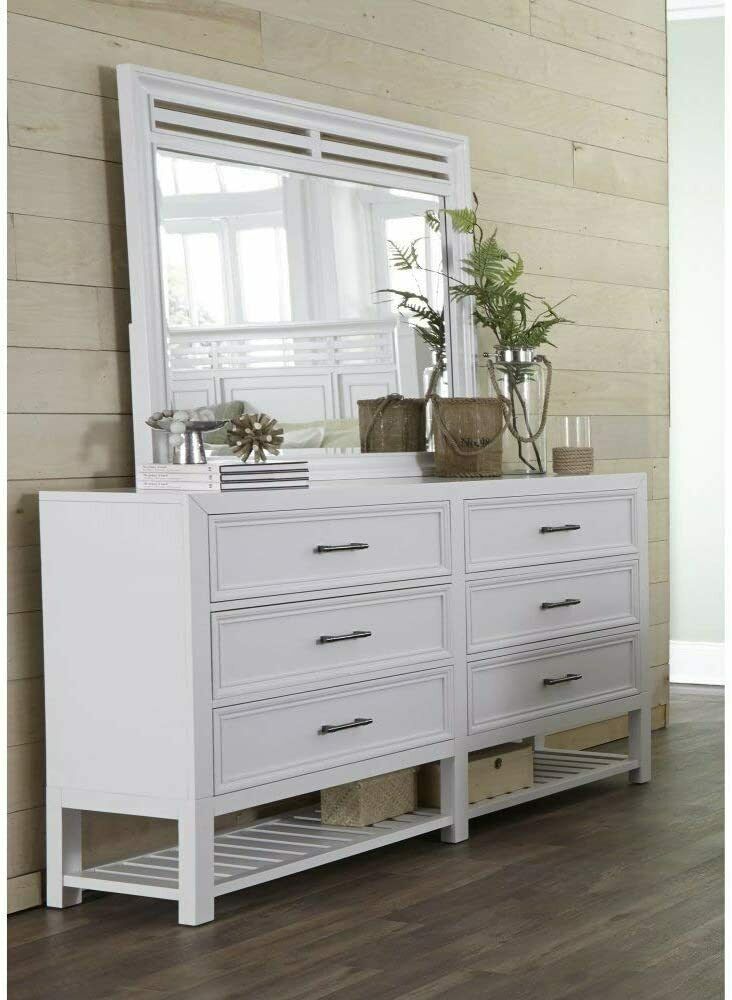 Progressive Furniture Serenade Drawer Dresser, Tuxedo White Tuxedo White