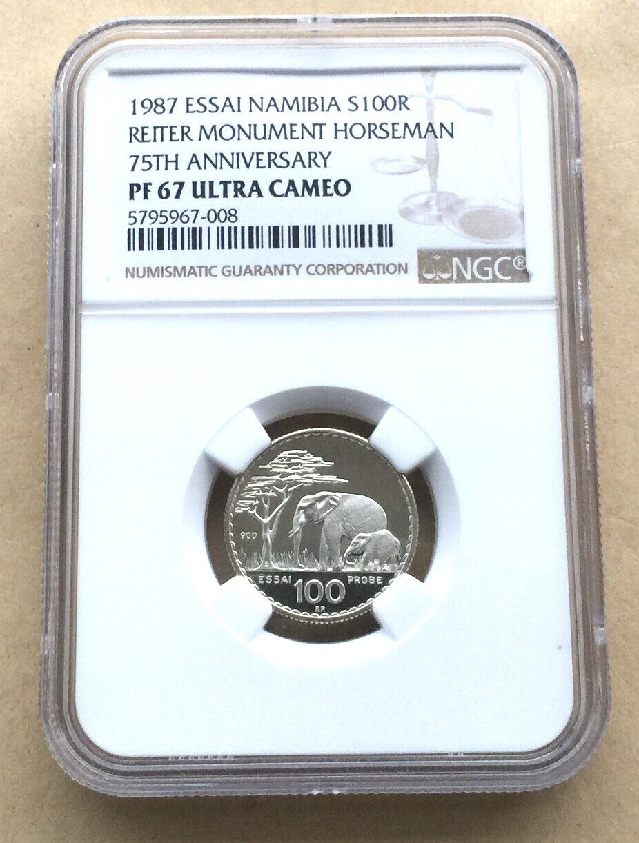 Namibia 1987 German Colony 100 Rand Essai Ngc Pf67 Silver Coin,proof