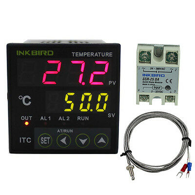 Inkbird Digital Pid Itc-100vh Temperature Controller + 25a Ssr +k Thermocouple