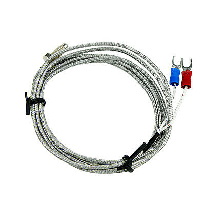 K Type Thermocouple K Sensor 1/4" Head 2m For Temperature Controller Thermostats