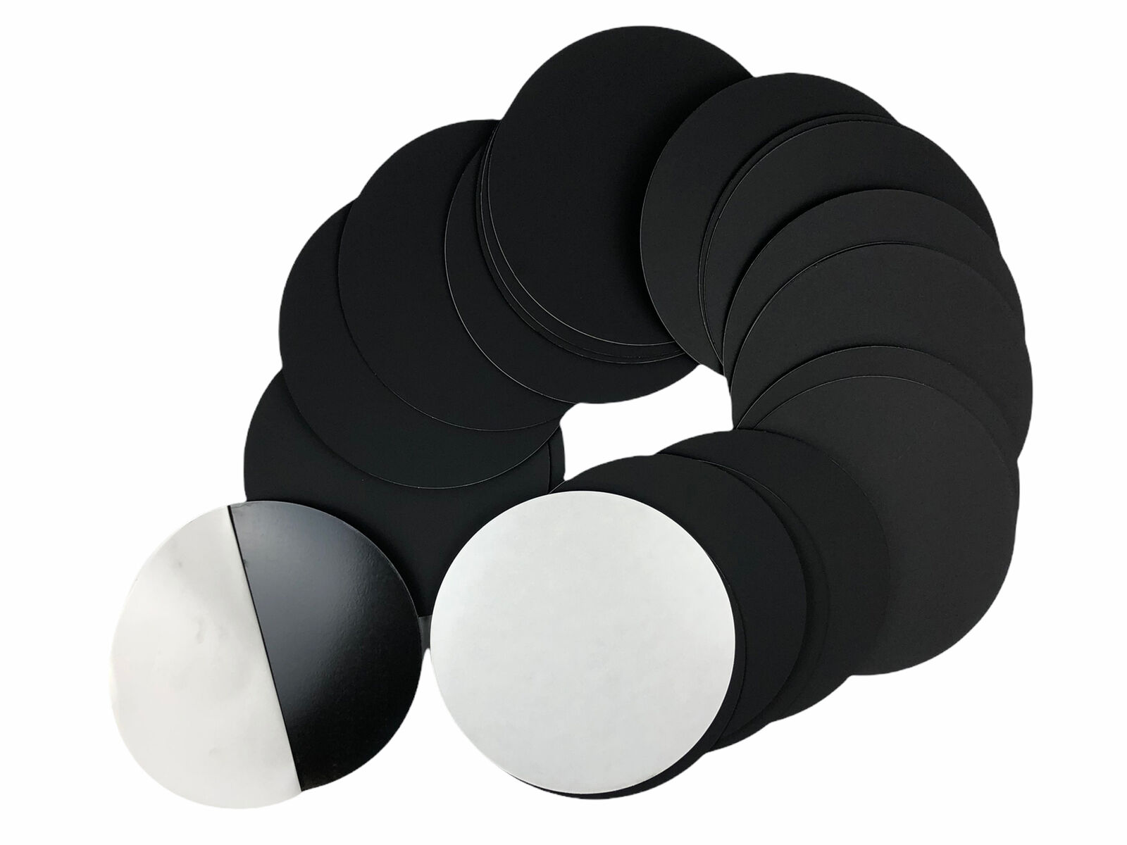 25pk Black Acrylic Circle Discs Round Plexiglas Laser Cut Blank 8-3/4" Diameter