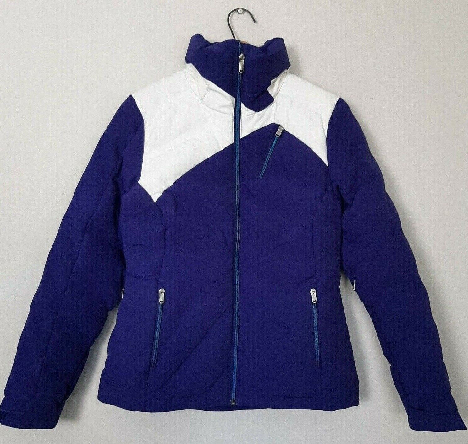 Spyder Womens Size 8 Purple White Breakout Duck Down Filled Ski Jacket