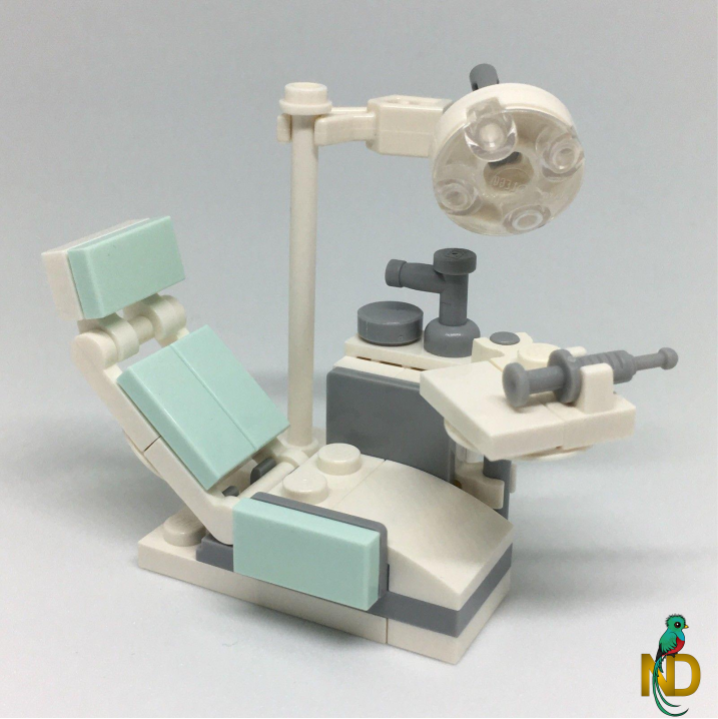 Lego Dentist Chair - Reclining Operation Seat W/ Syringe Minifigure Scale 10255