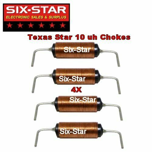Texas Star Amplifier Repair Parts - 4 Pcs Of 10 Uh Rf Chokes Cb Ham
