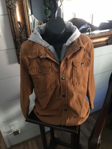 Dickies Youth Brown Hooded 100% Cotton Jacket Large 14/16